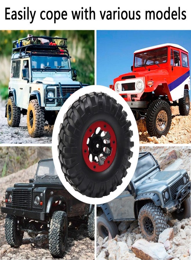 Rchobbytop 4PCS RC Tires 1.9 Crawler Tires Inflatable Plastic Beadlock Wheels and Tires for 1/10 RC Rock Crawler TRX4 SCX10 CC01 RC4WD D90 (OD 108mm) - Image 4